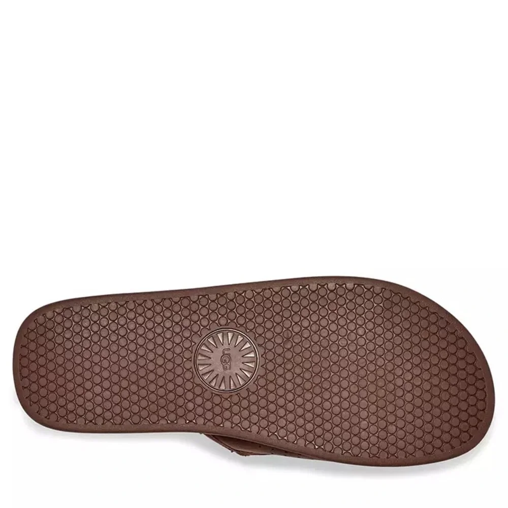 UGG® Men's Seaside Slide Sandal in Luggage Leather US 12